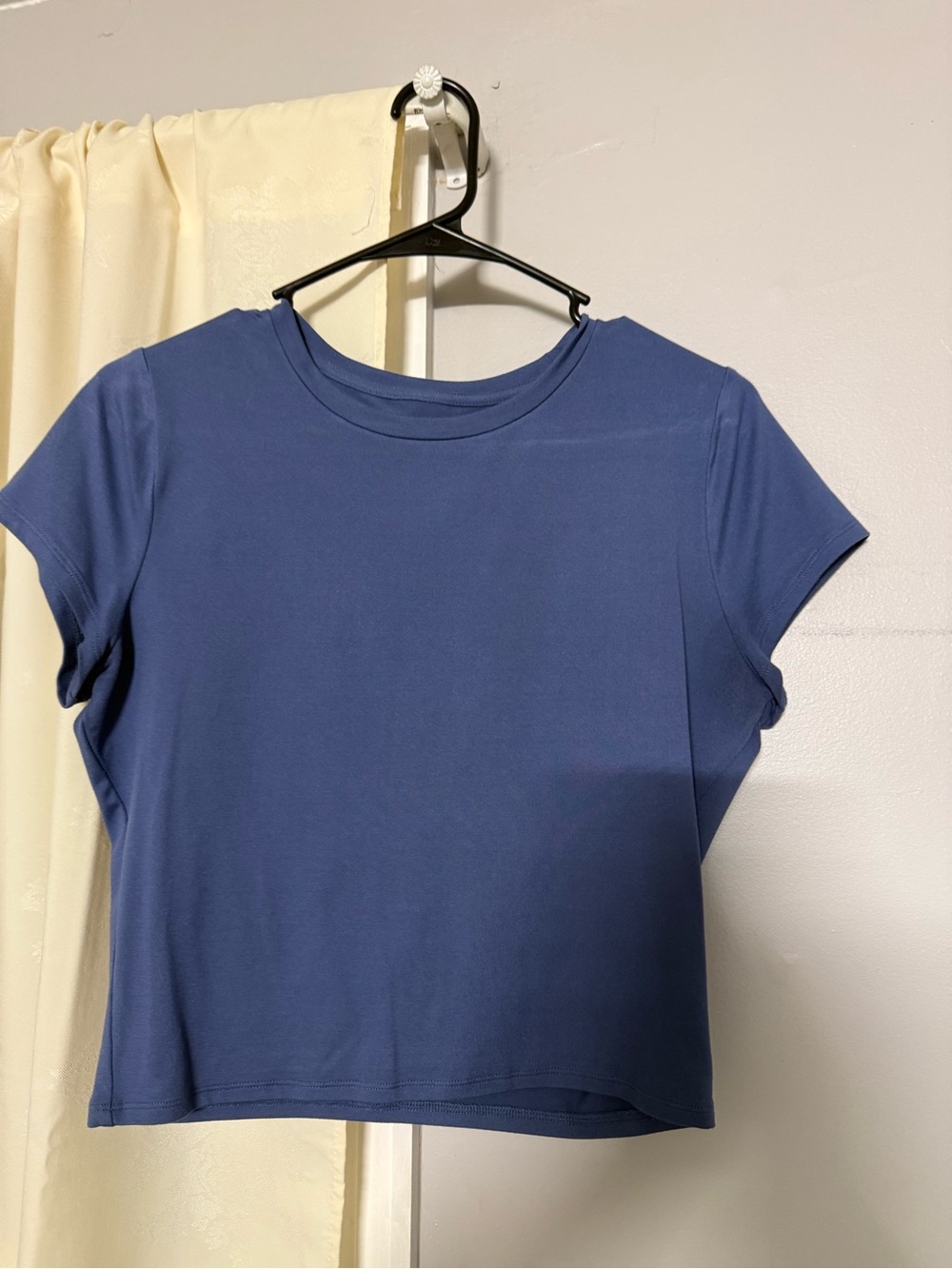 Hollister Blue Cropped Crewneck Tee